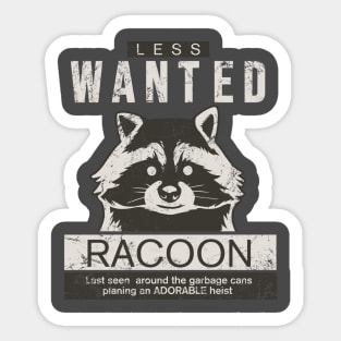 Racoon less wanted, funny, adorable trash panda mugshot Sticker